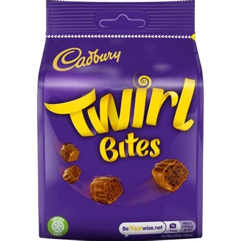 Cadbury Twirl Bites Bags Multipack Official Bag Of Chocolate Bites