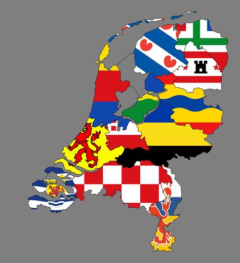 Flag map of the Netherlands : r/thenetherlands