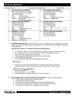 Fillable Online Boepublic Parkhill K Mo Purchase Agreement Fax