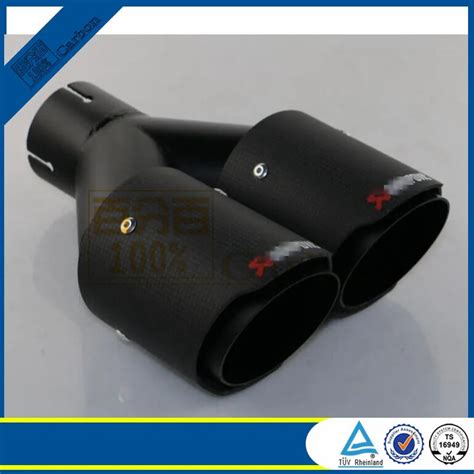 Two Piece Y H Model Akrapovic Carbon Exhausts Dual End Tips For BMW