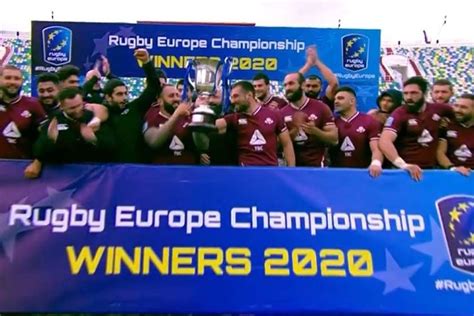 Georgian Rugby Team Defeats Russia Wins Rugby Europe Championship Cup