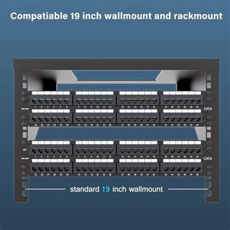 Patch Panel 48 Port Cat6 Rj45 Patch Panel 2u Network Patch Panel Utp 19 Inc Ebay