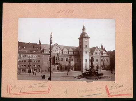 Fotografie Br Ck Sohn Meissen Ansicht Freiberg I Sa Marktplatz Mit