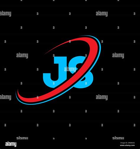 Js J S Letter Logo Design Initial Letter Js Linked Circle Uppercase