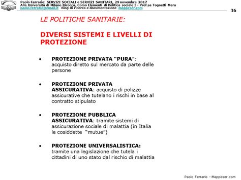 Paolo Ferrario I Servizi Sociali E I Servizi Sanitari Universit Di