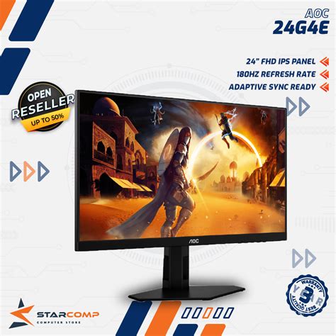 Jual AOC 24G4E Monitor LED 24 IPS 180Hz 0 5ms FHD HDR10 Gaming