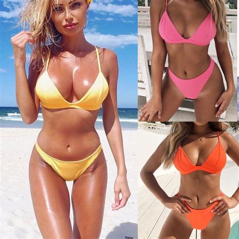 Compre 2017 Verão Sexy Mulheres Bikini Set Push Up Brasileira Biquíni