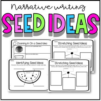 Narrative Writing Generating SEED Ideas By Mrs Ginos Kinder TPT