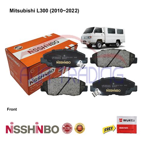 Genuine Nisshinbo Front Brake Pads With SHIMS For Mitsubishi L300 2010