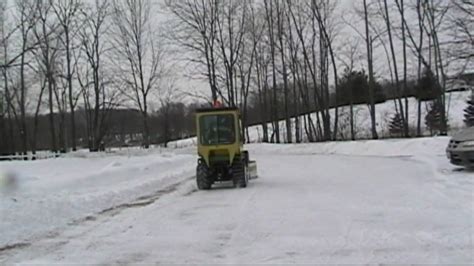 John Deere 318 Plowing Snow On Jan 18 2009 Part 2 Youtube