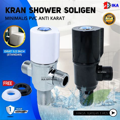 Jual Stop Kran Kloset Soligen 1 2 Cabang Single Double PVC Jet Shower