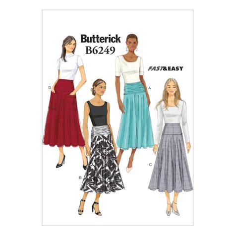 Butterick Sewing Pattern 6249 Misses Long Summer Skirt