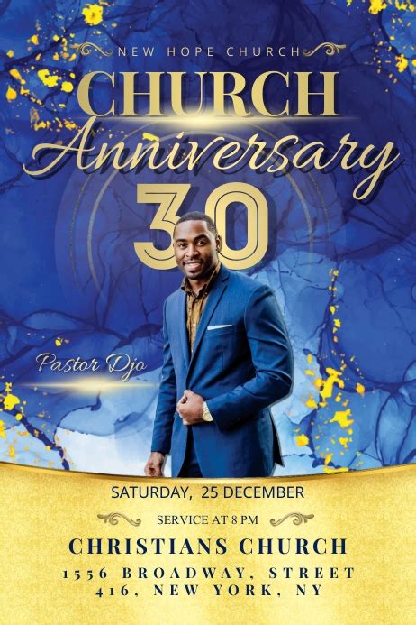 Church Anniversary Flyer Template Postermywall