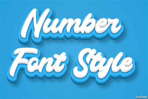 Number Font Style Text Effect and Logo Design Font