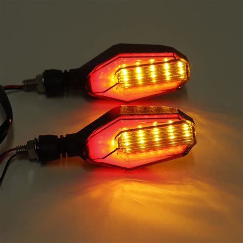 New 12V Motorcycle 30 LED Amber Turn Signal Lights DRL Daytime Runnning