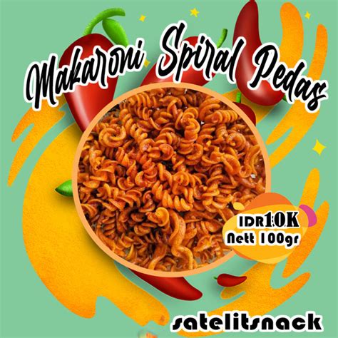 Order Online Makaroni Spiral Pedas Makaroni Ulir Pedas Satelit Snack