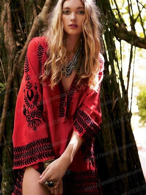 Boho Embroidered Loose Hippie Top Moda Estilo Bohemio Moda Para