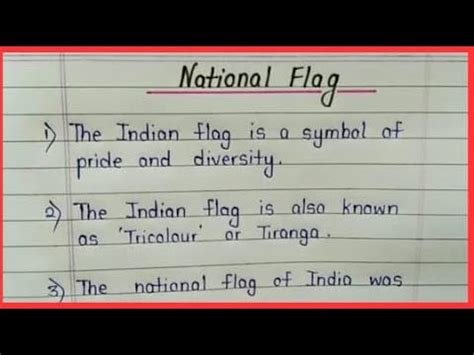 National Flag Essay In English Line Essay On Indian National Flag