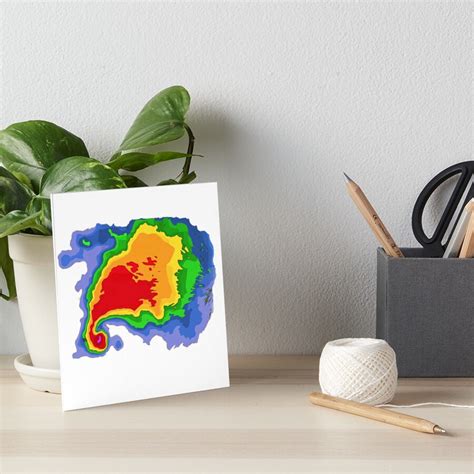 Supercell Radar Hook Echo 2 Art Board Print For Sale By Asasch