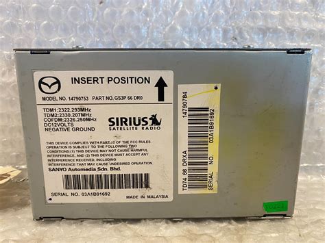 Mazda Cx Cx Sirius Satellite Control Module Oem Gs P