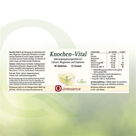 Knochen Vital Kapseln Von Quintessence G Shop Apotheke