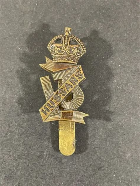 Ww British Army Th Hussars Regiment Cap Badge Picclick Uk