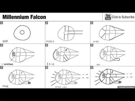 How To Draw The Millennium Falcon From Star Wars Step By Step