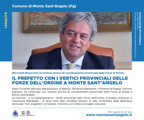 Il Prefetto Con I Vertici Provinciali Delle Forze Dell Ordine A Monte