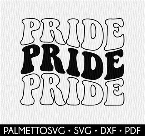 Pride Svg Pride Stacked Svg Wavy Text Svg Wavy Svg Hippie Etsy