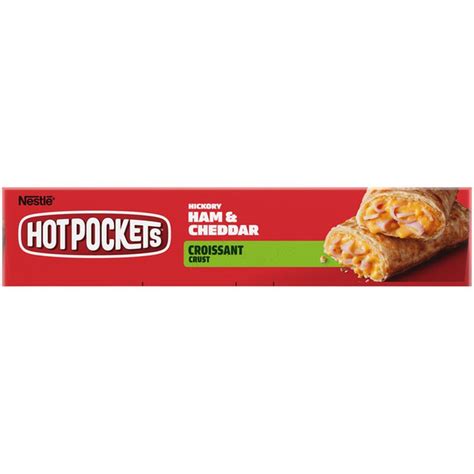 Hot Pockets Hickory Ham Cheddar Croissant Crust Frozen Snacks Oz Instacart