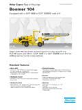 Atlas Copco Face Drilling Rigs Technical Specification Atlas