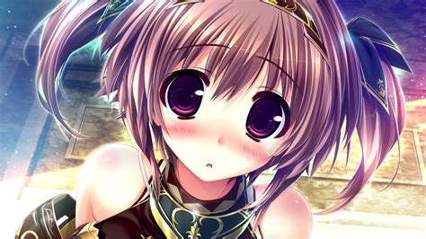 Blush Brown Hair Game Cg Headband Oshiki Hitoshi Pink Eyes Sakigake Generation Shikishima