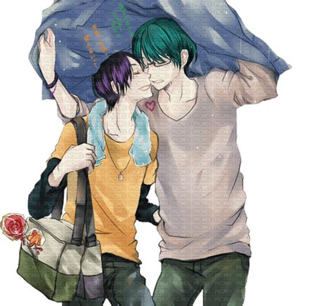 Anime Couple By Merishy Manga Anime Cartoon Yaoi Gay Couple Boy Love Rain