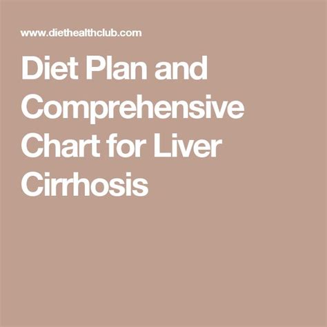 Diet Plan And Comprehensive Chart For Liver Cirrhosis Fatty Liver Disease Diet Liver Disease