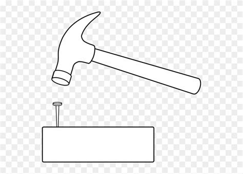 Hammer Clipart Black And White - Hammer And Nail Clip Art - Free ...