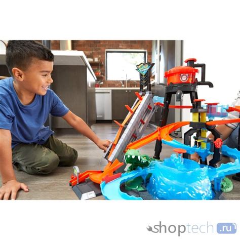 Трек Mattel Hot Wheels City Ultimate Gator Car Wash FTB67 Купить Трек