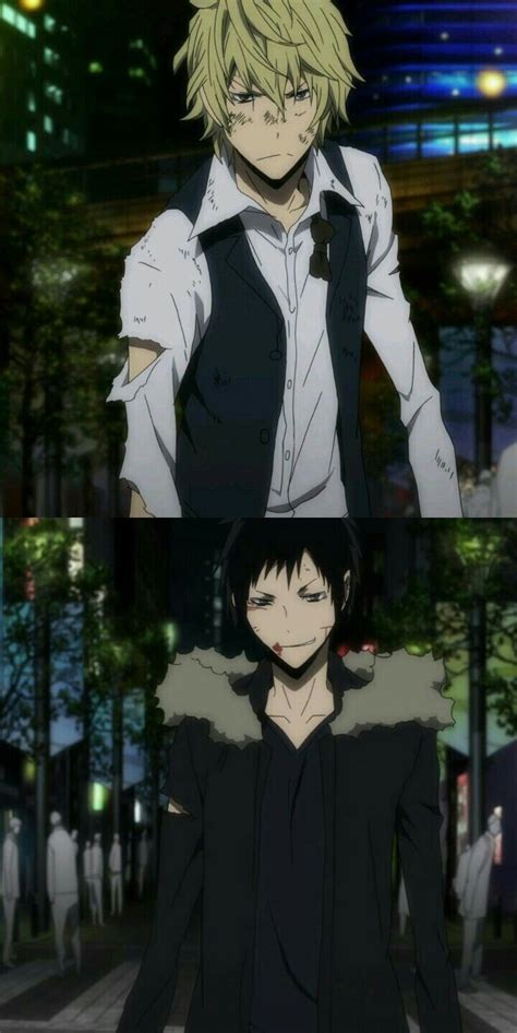 Izaya And Shizuo With Images Durarara Shizaya Anime