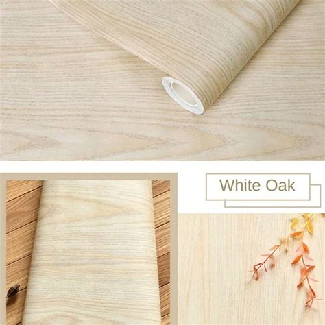 1 Roll Self Adhesive Wood Grain Wallpaper Waterproof Removable Wallpaper For Kitchen Countertop