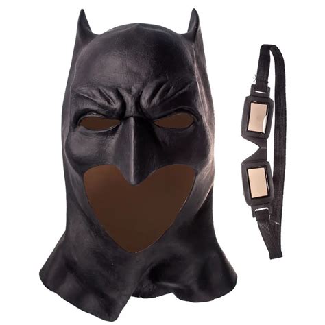 Realistic Halloween Full Face Latex Batman Mask Costume Superhero The