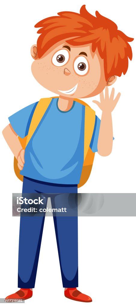 Red Hair Young Man Cartoon Character Stock Illustration Download