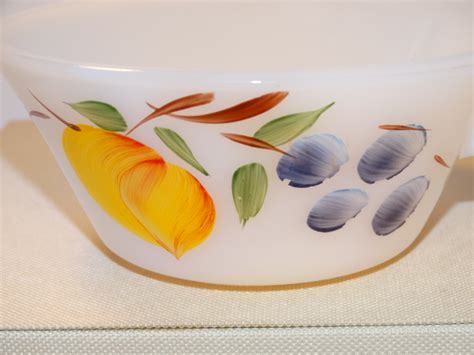 Gay Fad Fire King Inch Handled Bowl Milk Glass