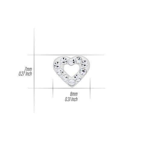 925 Sterling Silver Crystal Heart Stud Earrings | Agora Jewels
