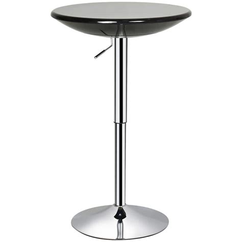 Otryad Round Bar Table With Metal Base Adjustable Counter Height Pub