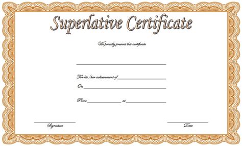 Superlative Certificate Template 2 Paddle Templates