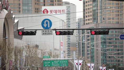 Seoulsouth Korea March 2019 Close Up Image Of Traffic Light Changes