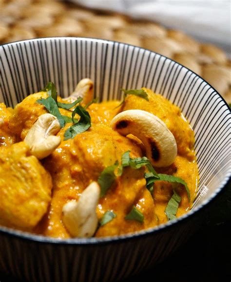 Chicken Korma oder Hähnchen Cashew Curry Rezept Korma Einfache