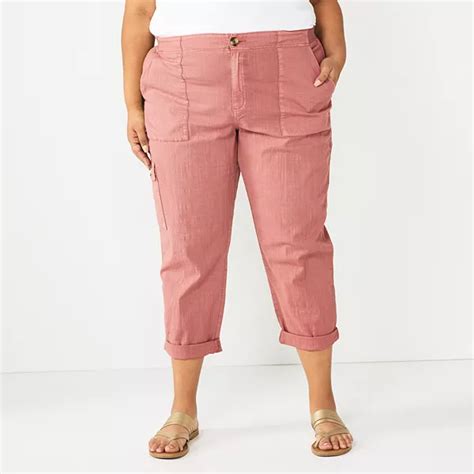 Plus Size Sonoma Goods For Life® Comfort Waist Utility Capri Pants