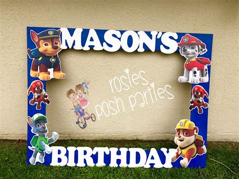 Paw Patrol Birthday Theme Paw Patrol Photo Prop Paw Patrol Photo