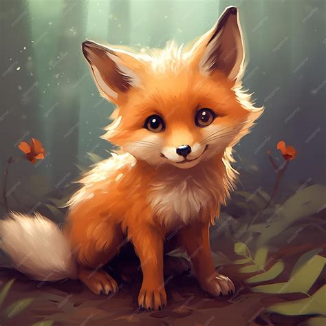 Premium Ai Image Cute Fox Illustration