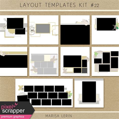 Layout Templates Kit By Marisa Lerin Graphics Kit Pixel Scrapper